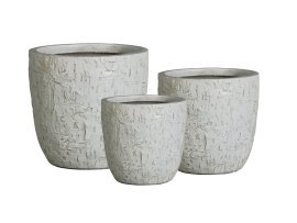 Set aus runden Übertöpfen Cora 1/3
