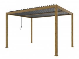 Pergola Luxe 3x4 m Holz v2 mit LED-Beleuchtung