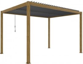 Pergola Luxe mit LED-Beleuchtung 3x4x2,5 m – Holz