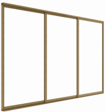 Schiebetüren S8 Luxe 370x238 cm für eine 4 m lange Pergola – Holz