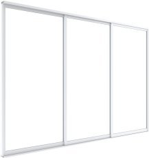 Schiebetüren S8 Luxe 270x238 cm für Pergola 3 m – weiß