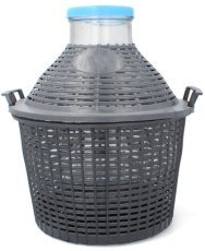 Ballonflasche mit weitem Hals im Korb 10 L – VET10S