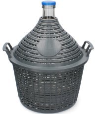 Ballonflasche mit schmalem Hals im Korb 15 L – VET15