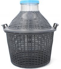 Ballonflasche mit breitem Hals im Korb 15 L - VET15S