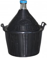 Ballonflasche mit engem Hals im Korb 25 L – VET25