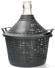 Ballonflasche mit schmalem Hals im Korb 5 L – VET5