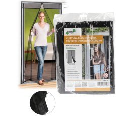 Magnetvorhang als Insektenschutz für Türen 80/90/100 x 210/220 cm – schwarz – HEB7723