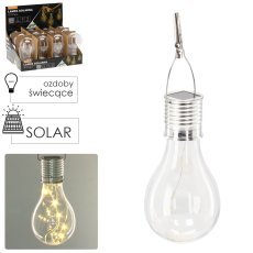 SOLARLAMPE IN GLÜHBIRNENFORM 7,5x7,5x22 CM, Display mit 12 Stück*0050 - SOL0050