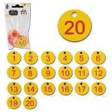 Set mit 20 Stocknummern (1–20), Verpackung mit 24 Sets - BEE2847
