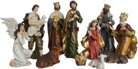 Set aus 11 Weihnachtsfiguren, 21 cm - GOT6777