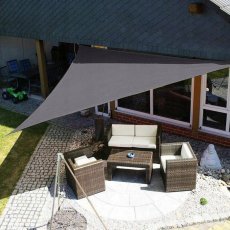 Dreieckige Sonnensegel 3 m – grau – TUN0440