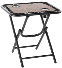 Klappbarer Campingtisch 50 cm – Braun – LEZ2746