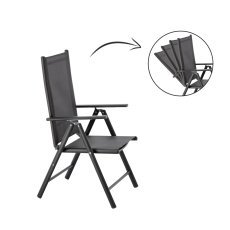 Gartenstuhl – grau – TIH3804