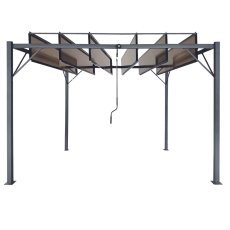 Gartenpergola 3x3 m – Braun – TUN4016