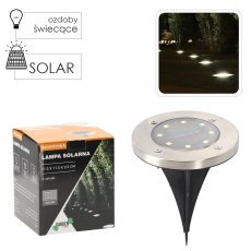 Set aus 4 silbernen Solar-Bodenleuchten – SOL6655