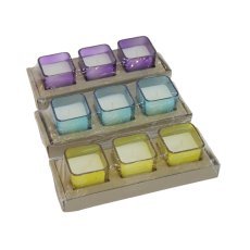 Set aus 3 dekorativen Citronella-Kerzen Elis 5x5 cm - INA7447