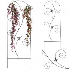Chomik - Rankhilfe für Gartenpflanzen 60x167 cm - schwarz - PERG-N1916