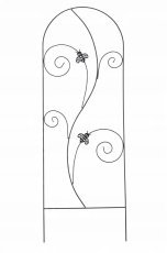 Chomik - Rankhilfe für Gartenpflanzen 60x167 cm - schwarz - PERG-N1916