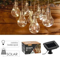 Girlande Solar Garten 2 + 3,8 m 20 LED – warmweiß – SOL3545