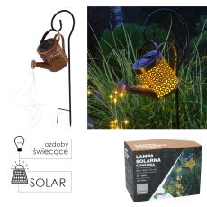 Solarlampe in Gießkannenform mit 37 LEDs – warmweiß – SOL3781