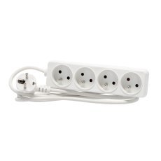 Steckdosenleiste mit 4 Anschlüssen, 1,5 m – weiß – KAB8787