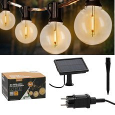 Garten-Girlande 2in1 – Bubble 25 LED, 7,5 m – Warmweiß – SOL1304