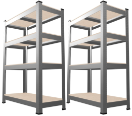 Set aus zwei 4-stöckigen Regalen 150x70x30 cm – GWI2165