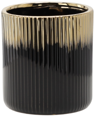 Keramischer Ziertopf – gold-schwarz – ELI3376