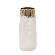 Vase aus Keramik – gold-weiß – ELI3406