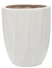 Keramikhülle für Blumentopf 30 cm – Weiß Hochglanz – ELI3659