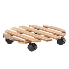 Runder Pflanzenroller aus Holz mit Rollen, Ø 30 cm – EDA4557
