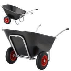 Gartenschubkarre 280 L – Schwarz – WOZ5226