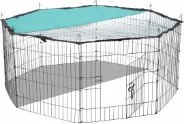 Tierzaun mit Sonnenschutznetz, 8 Paneele - PET5431