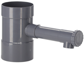 Regentonnen-Anschluss 80 mm – grau – DES5981