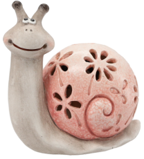 Gartenfigur – rosa Schnecke mit LED – GOT9019