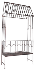 Gartenpergola mit Bank – Antikbronze – GOM1456