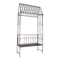 Gartenpergola mit Bank – Antikbronze – GOM1456