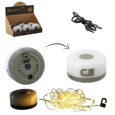 Campinglampe mit Lichterkette 3 W, 8 m, USB, 6er-Pack – CAM1014