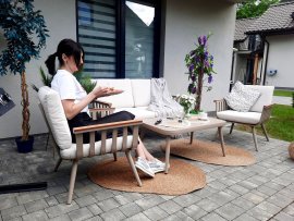 Gartenmöbel-Set – Beige – ALM9408