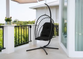 Hängesessel Eris – klappbar – schwarz – FAT0916