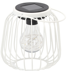 Solarleuchte aus Metall, 15 cm – weiß – LAP8860