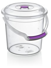 Transparenter Eimer mit Deckel 5 L – HOB081183