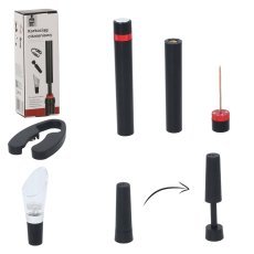 Set mit 4 Weinaccessoires inklusive Druckkorkenzieher – HUO6330