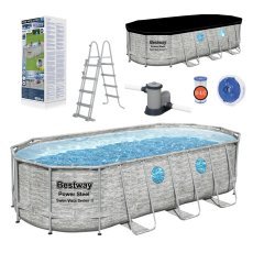Pool mit Rattan-Gestell – BES56716