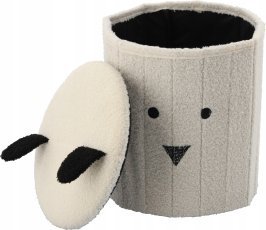 Chomik - Faltbarer Hocker mit Stauraum – Weiß – PHO4243