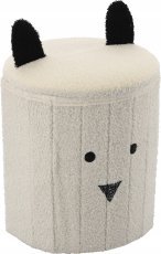 Chomik - Faltbarer Hocker mit Stauraum – Weiß – PHO4243