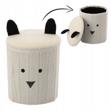 Chomik - Faltbarer Hocker mit Stauraum – Weiß – PHO4243