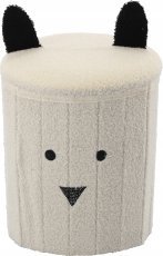 Chomik - Faltbarer Hocker mit Stauraum – Weiß – PHO4243