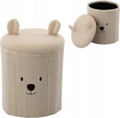 Chomik - Faltbarer Hocker mit Stauraum – Beige – PHO4250