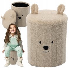 Chomik - Faltbarer Hocker mit Stauraum – Beige – PHO4250